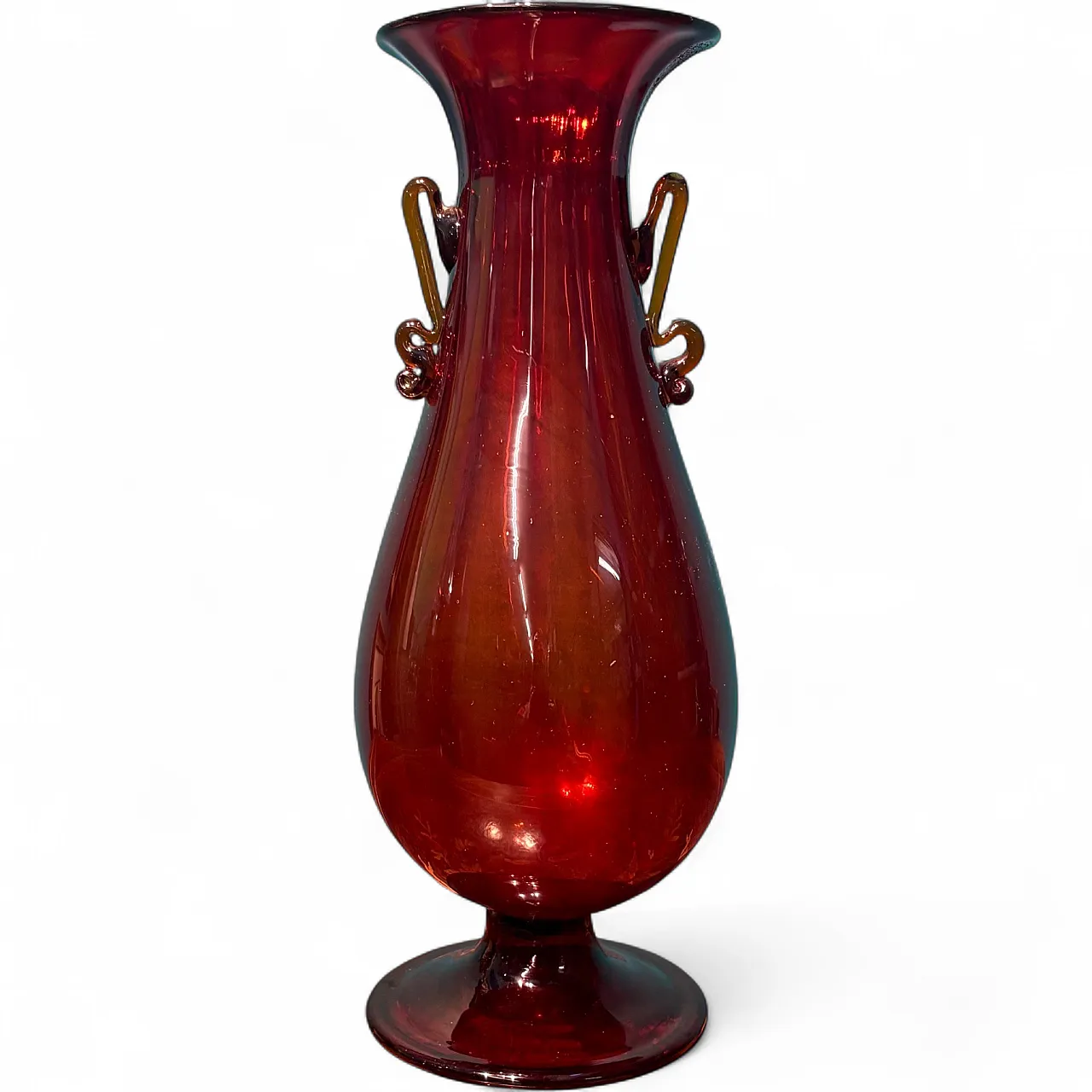 Murano vase Ruby red by Vittorio Zecchin, 1920s 18