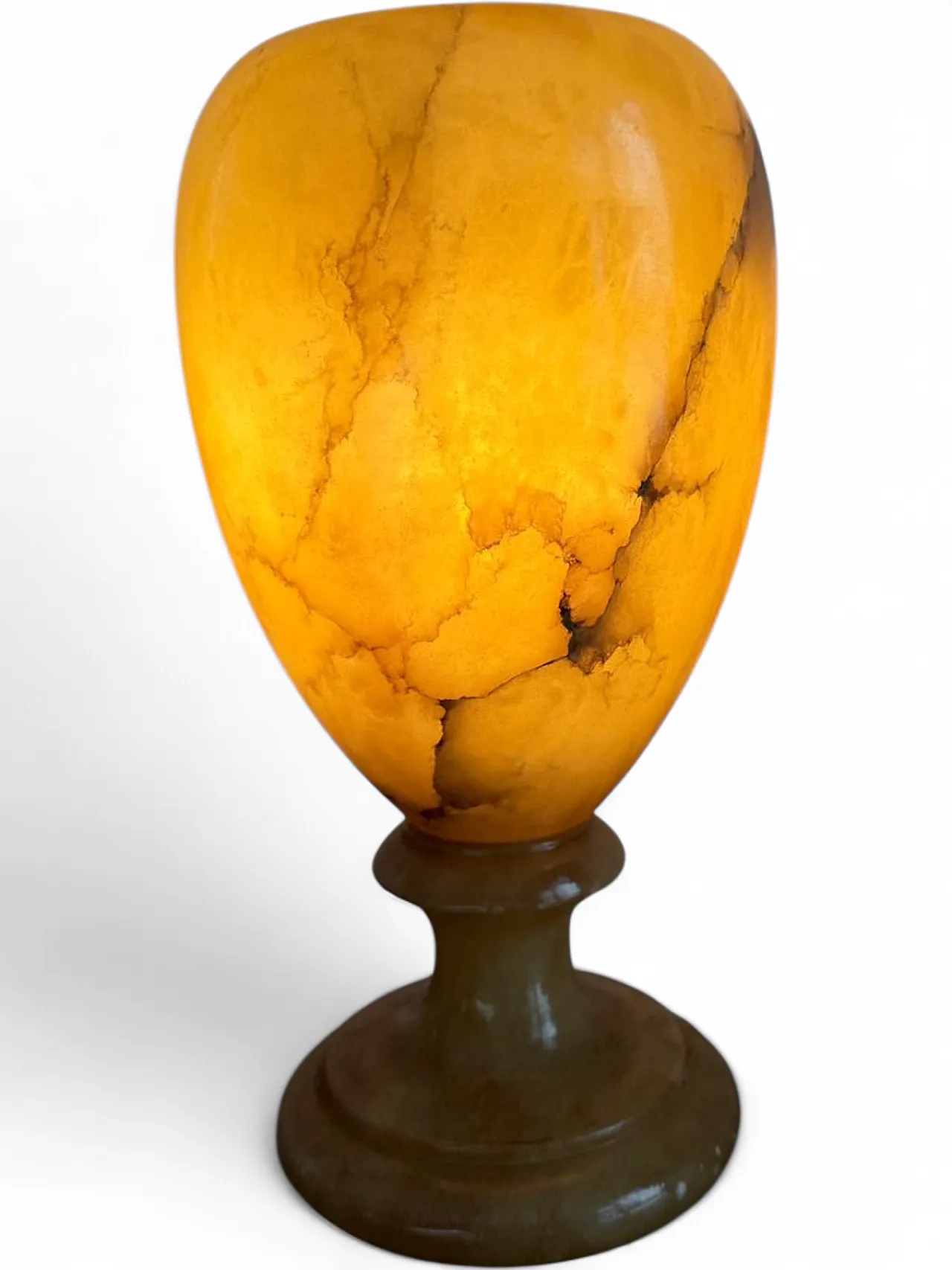 Italian Mid-Century Onyx Table Lamp, 50s 8