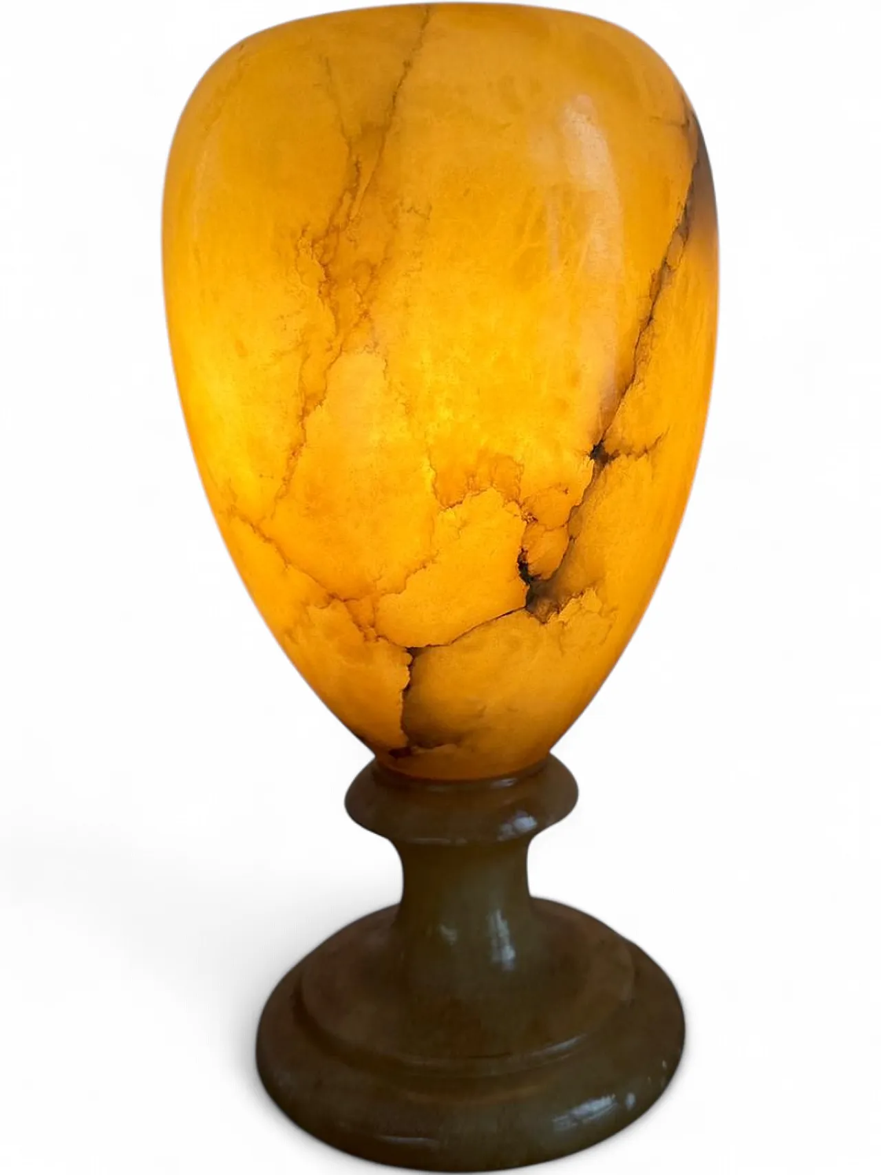 Italian Mid-Century Onyx Table Lamp, 50s 9