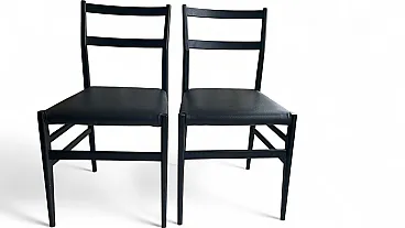 Modern black padded chair, 2000s