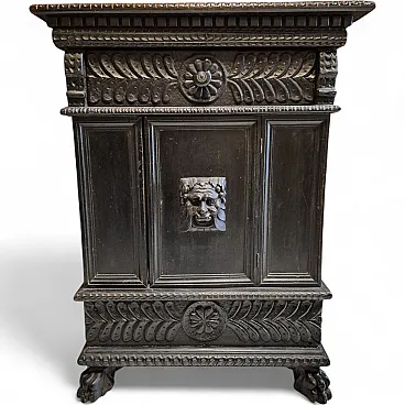Sideboard in ebonized wood, Lombardy, 19th century