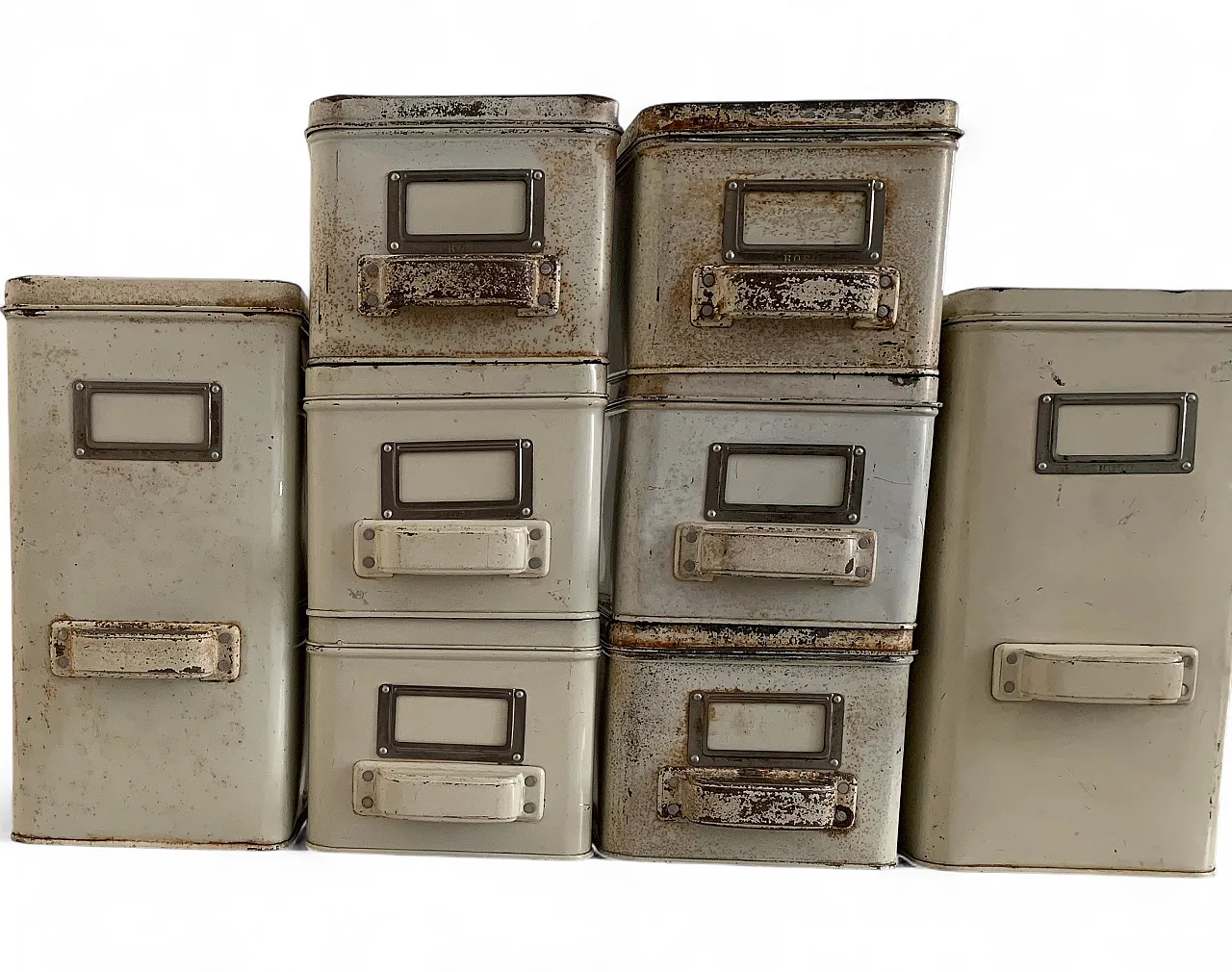 8 contenitori in metallo, anni '50 7