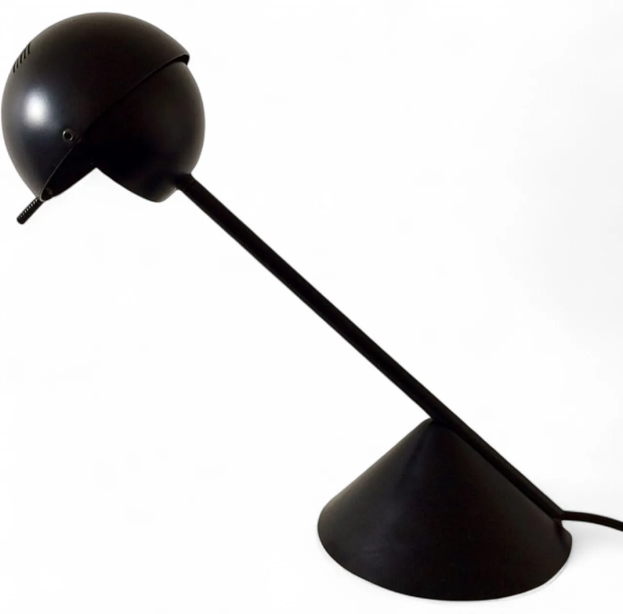 Metal desk lamp with adjustable spherical lampshade, 1980s 10