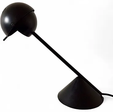 Metal desk lamp with adjustable spherical lampshade, 1980s