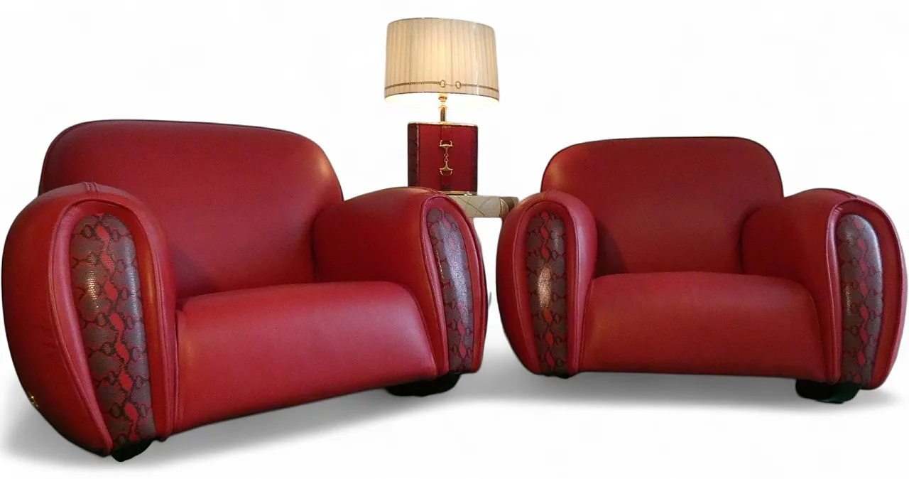 Chairs and coffee table lamp by Elisabetta Gucci for Form Italia, 80s 42