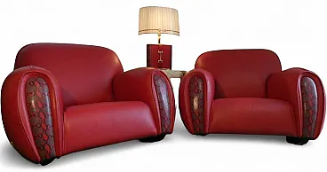 Chairs and coffee table lamp by Elisabetta Gucci for Form Italia, 80s