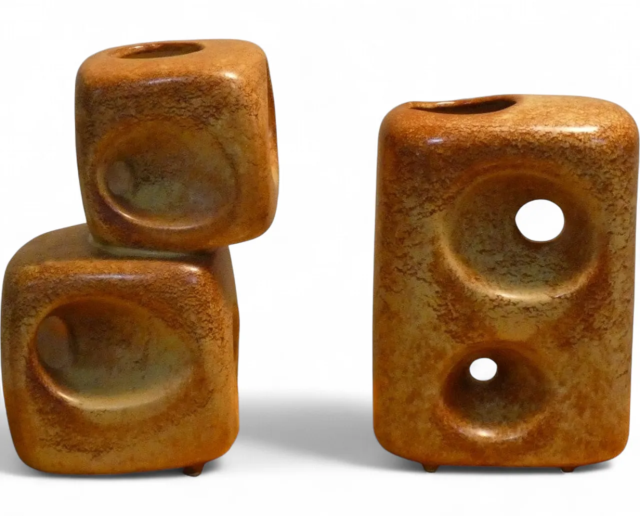 Pair of vases by Roberto Rigon for Bertoncello Ceramiche Darte, 70s 9