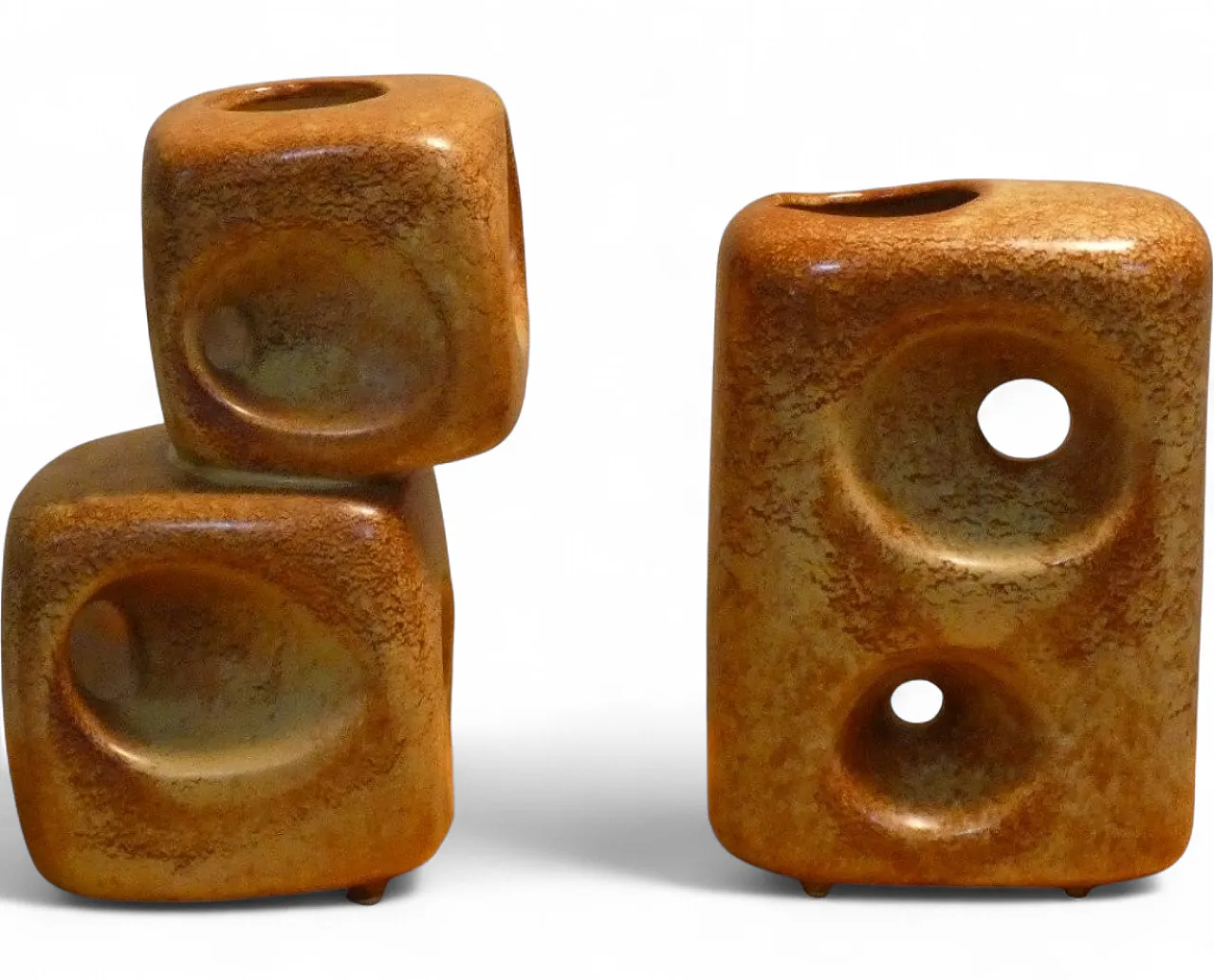 Pair of vases by Roberto Rigon for Bertoncello Ceramiche Darte, 70s 10