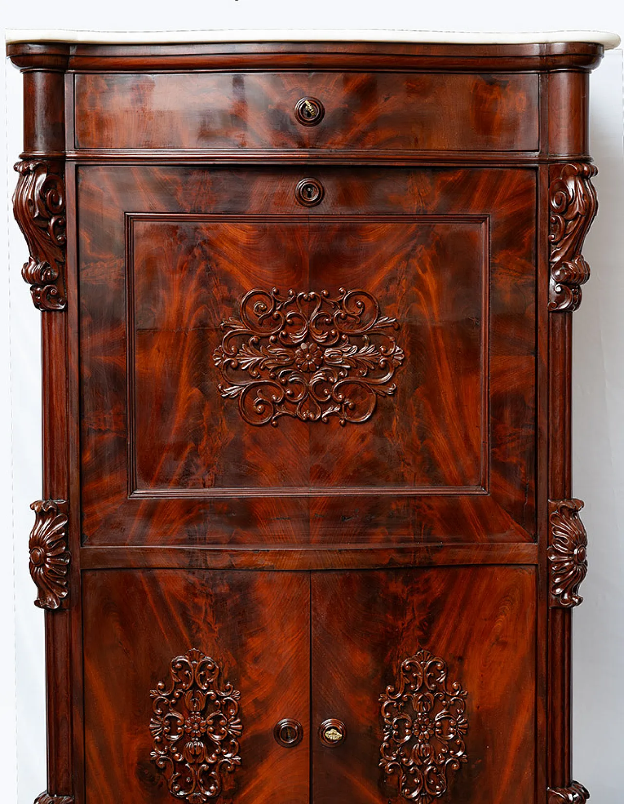 French Louis XV chest of drawers marble top, 18th century 2