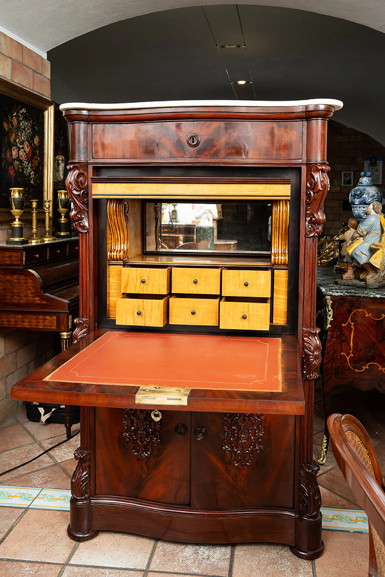 French Louis XV chest of drawers marble top, 18th century 3