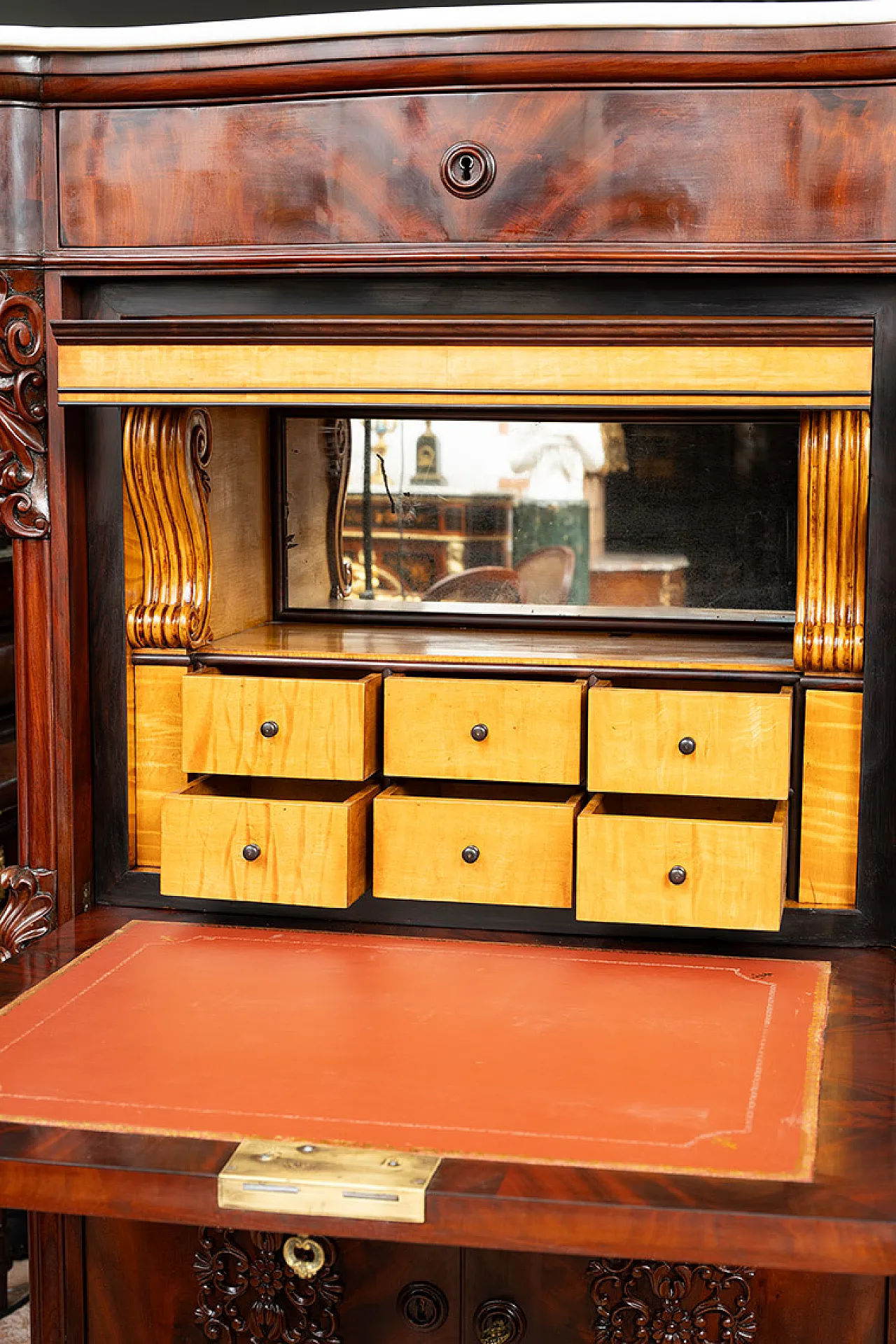 French Louis XV chest of drawers marble top, 18th century 5