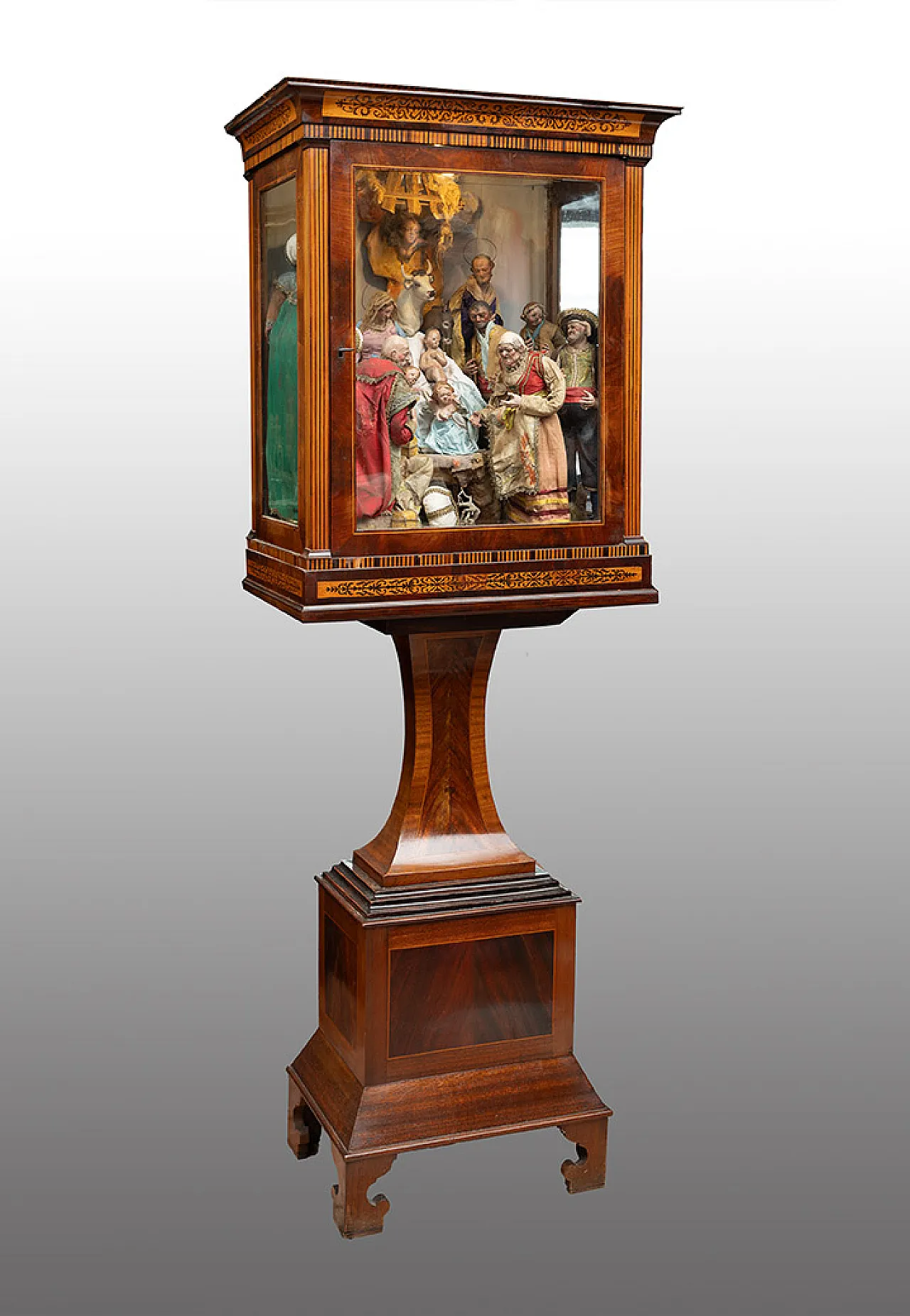 Smith cabinet with a nativity scene depicted inside, 19th century 1