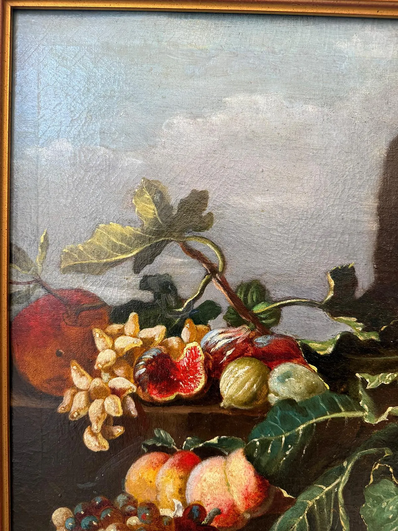 Still Life with Fruits, Signed Oil on Canvas, 19th Century 2
