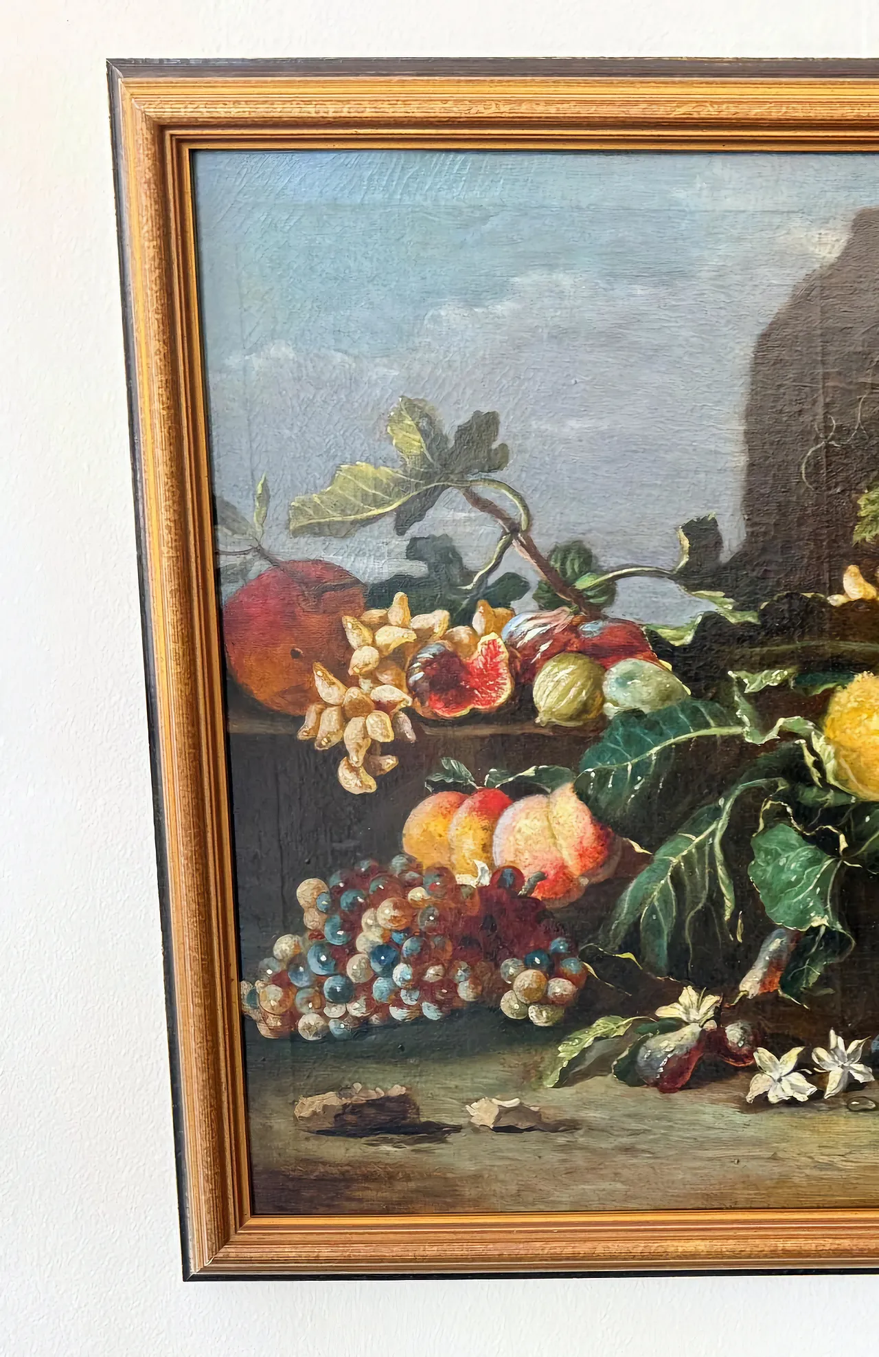 Still Life with Fruits, Signed Oil on Canvas, 19th Century 3