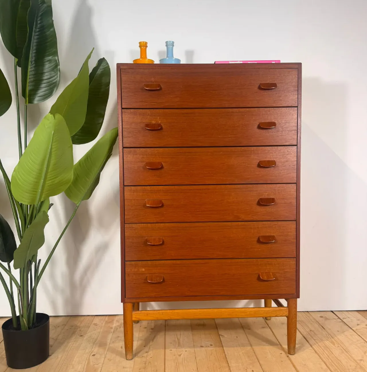 Cassettiera in teak di Poul M. Volther per FDB Møbler, anni ’60 1