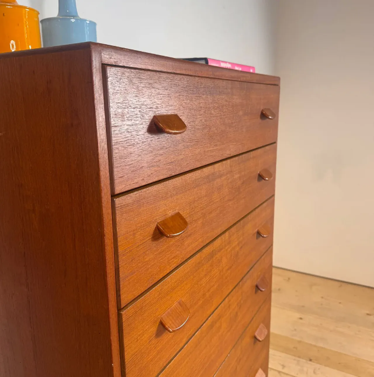 Cassettiera in teak di Poul M. Volther per FDB Møbler, anni ’60 3