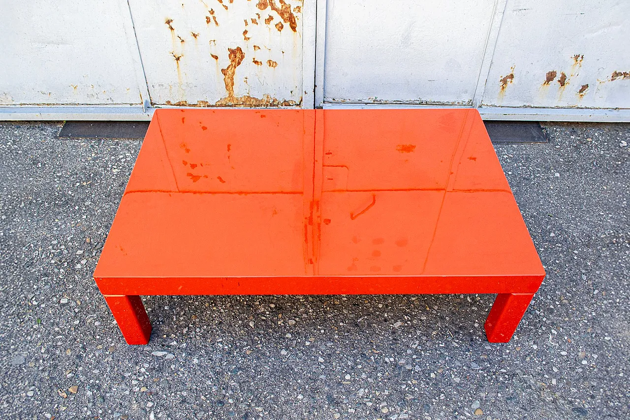 Orange coffee table, 1970s 3