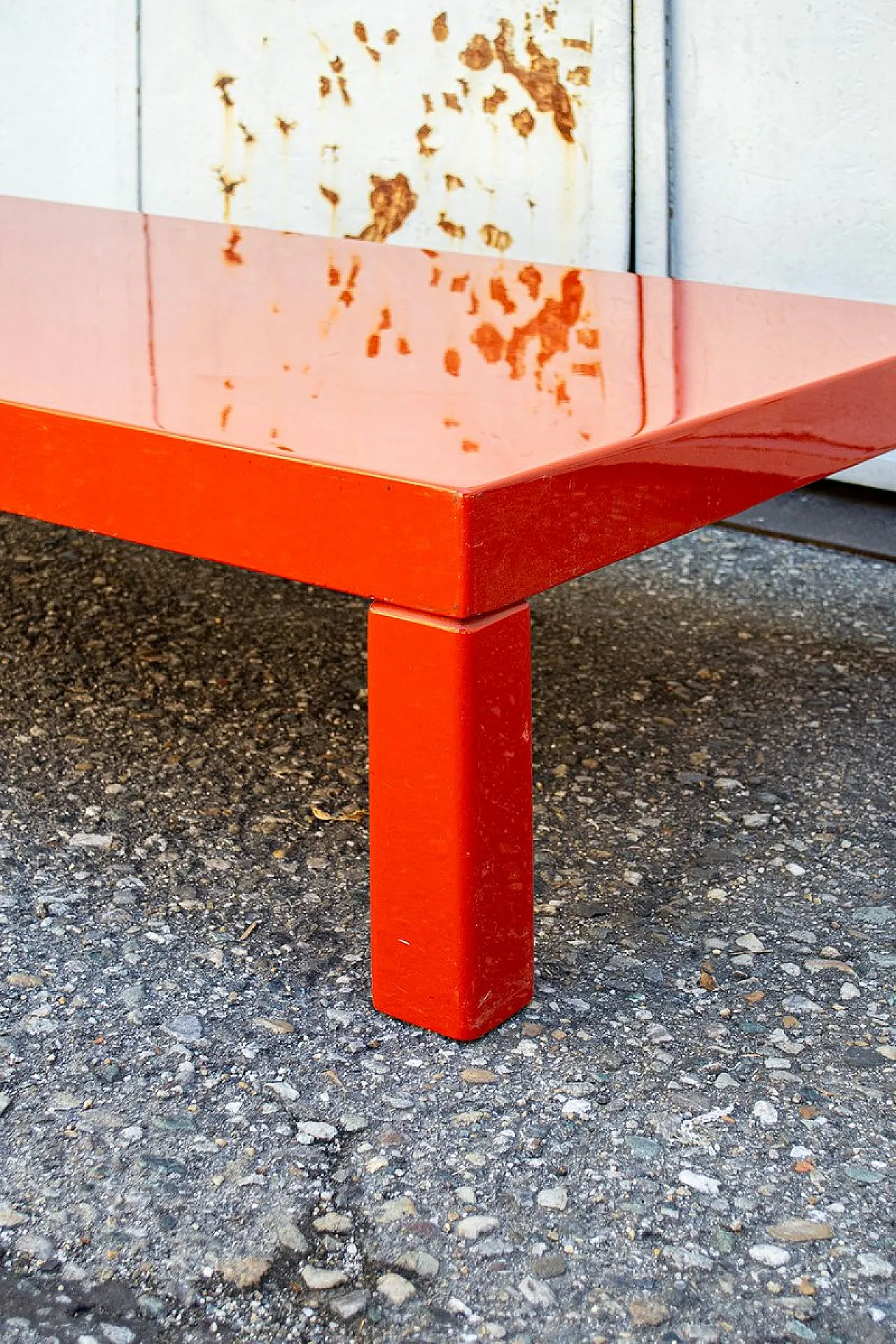 Orange coffee table, 1970s 4