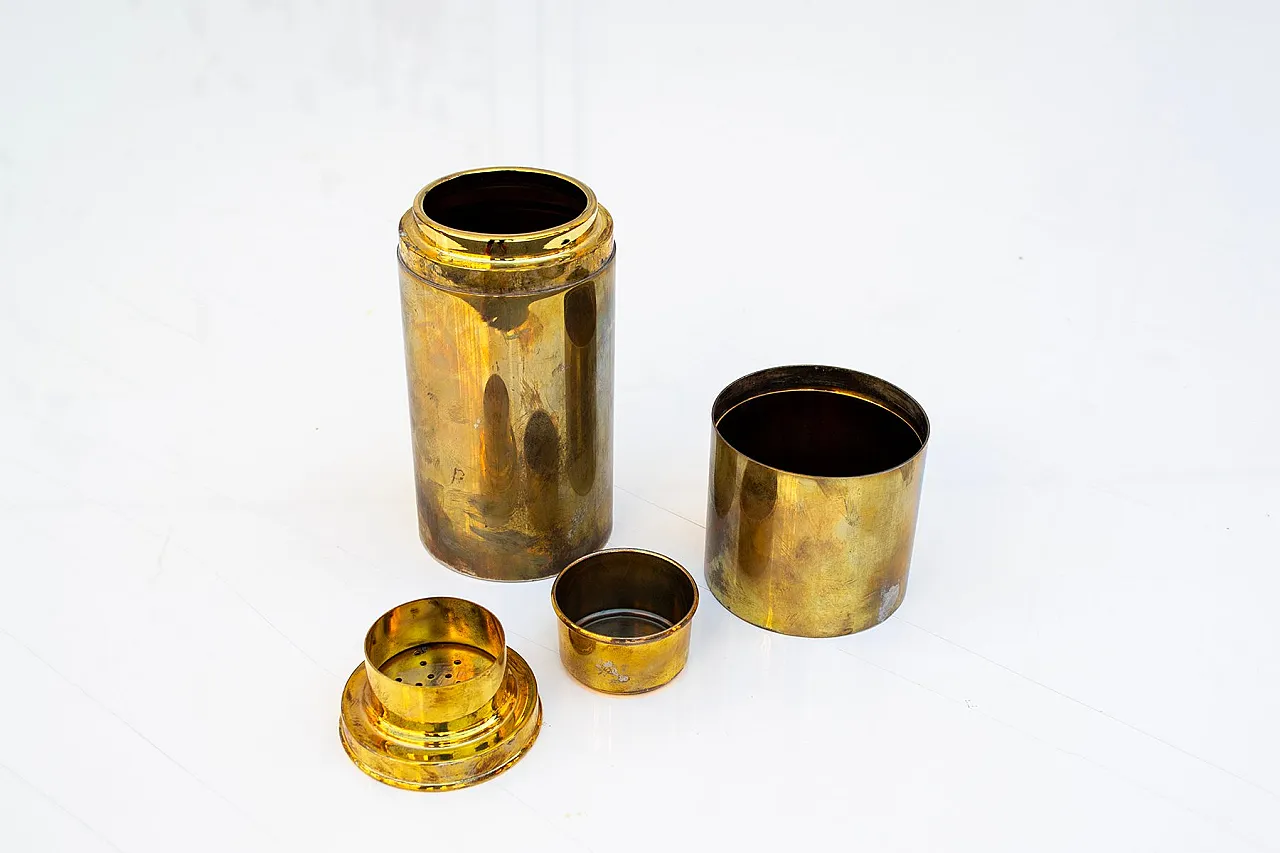 Handmade silver-plated metal cocktail set from Cassetti, 1970s 6