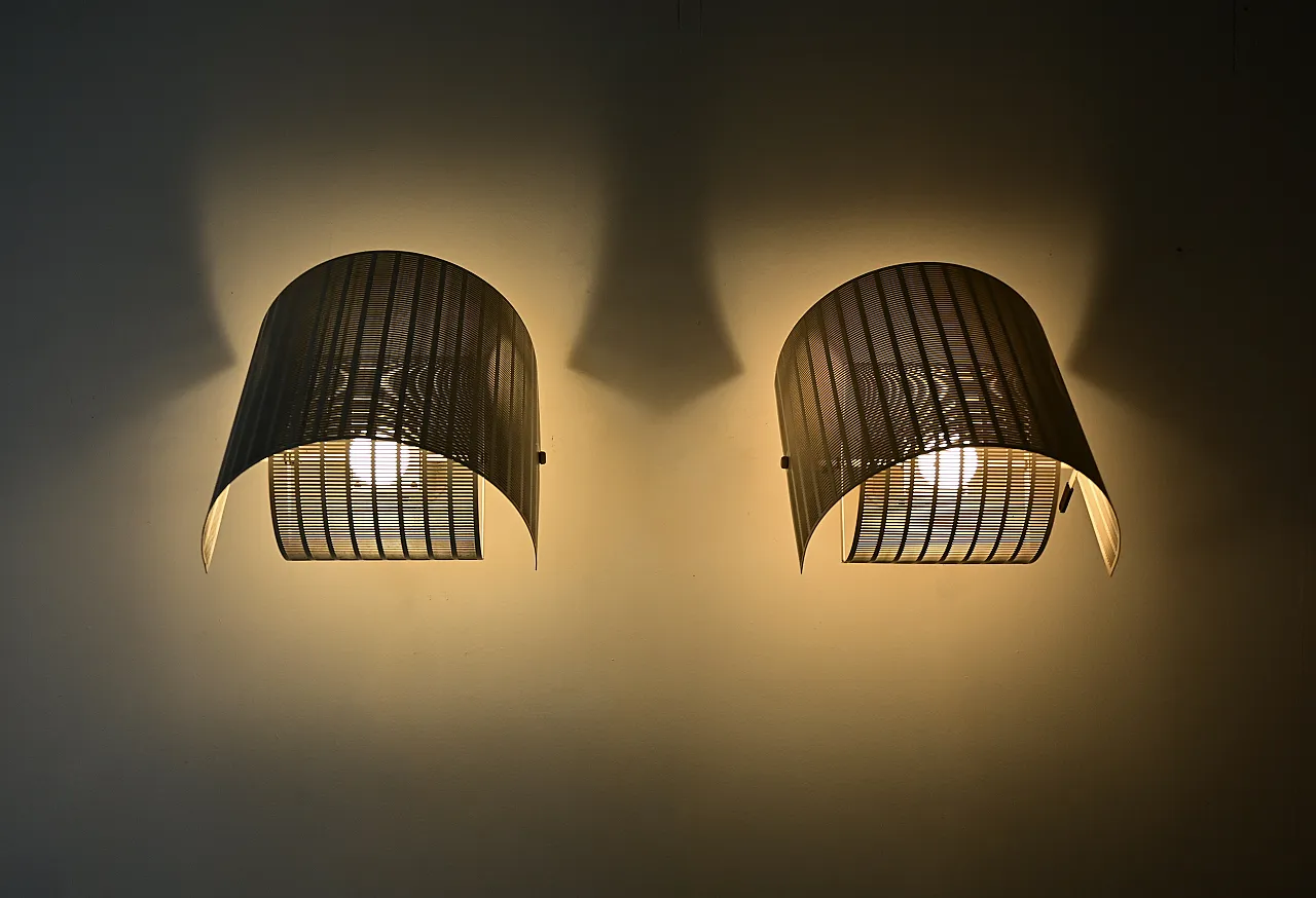 Coppia di applique Shogun di Mario Botta per Artemide, anni '80 4