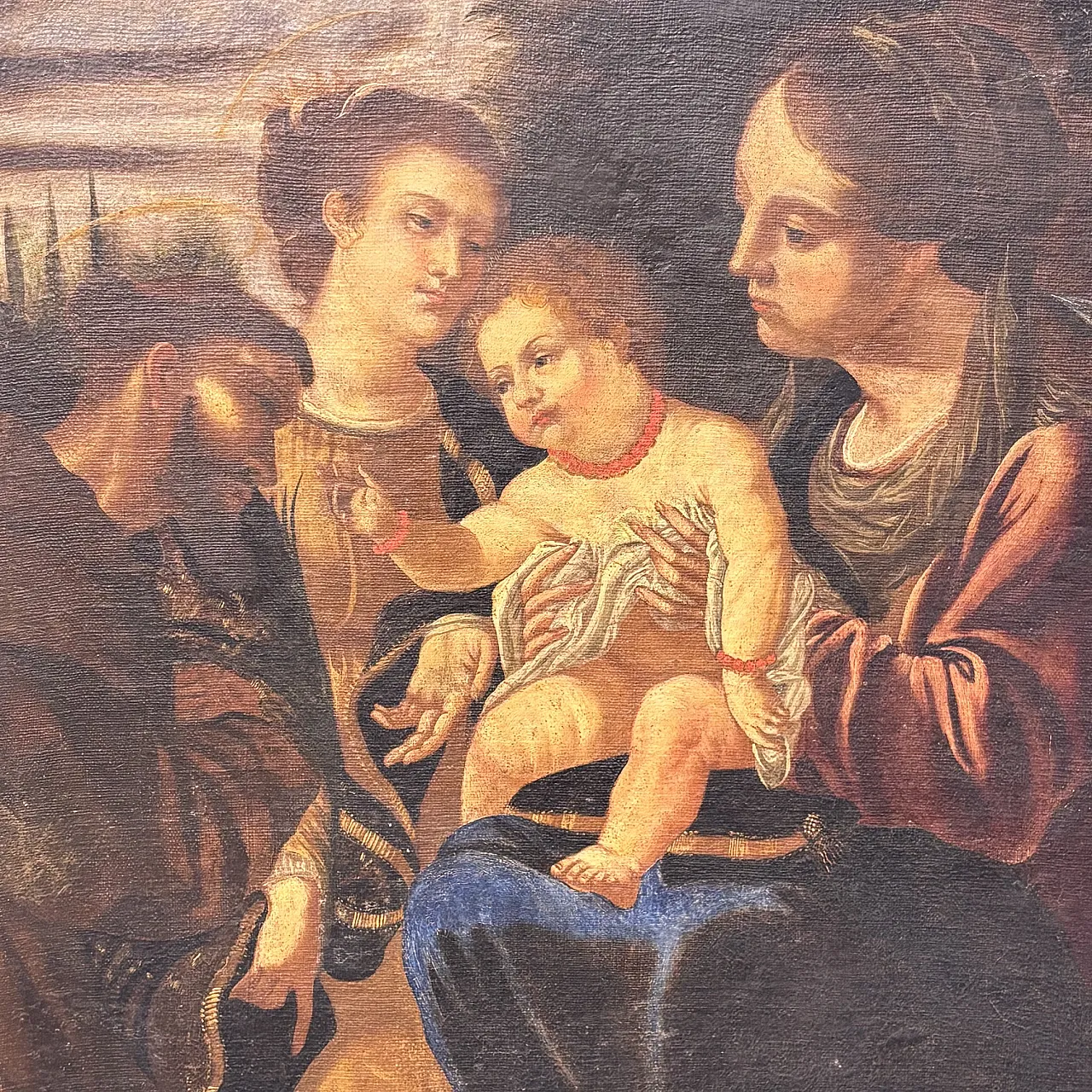 Sacred conversation, oil on canvas, 16th century 3