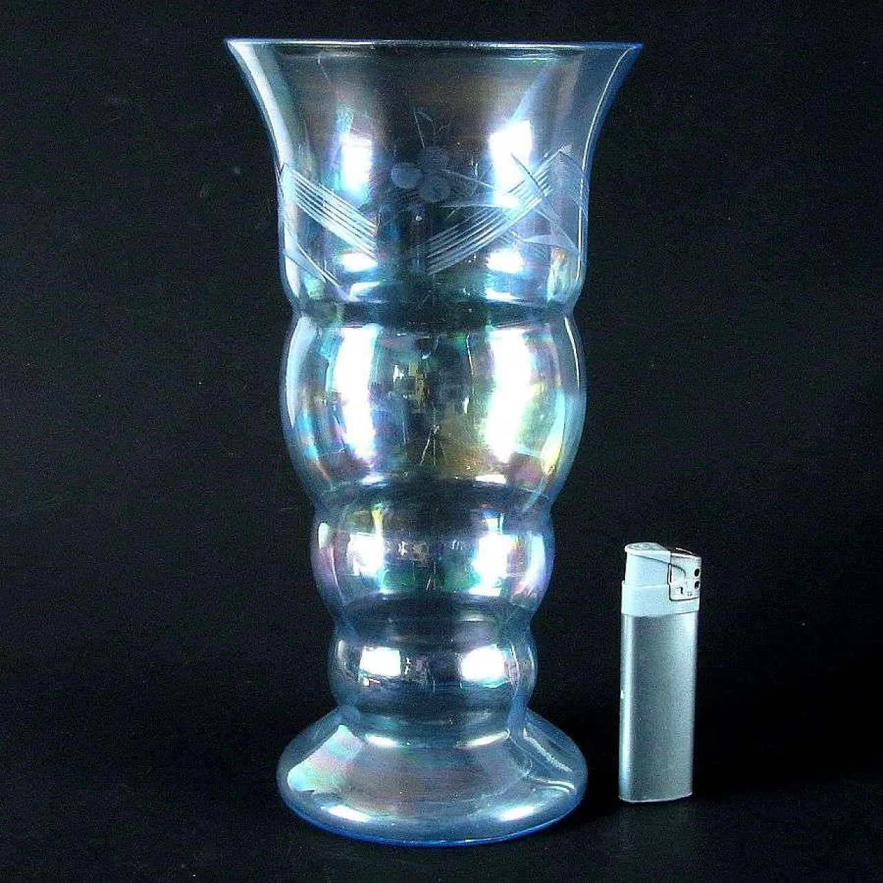 Glass Muslin Vase by Josef Hoffmann, Early 20th Century 2