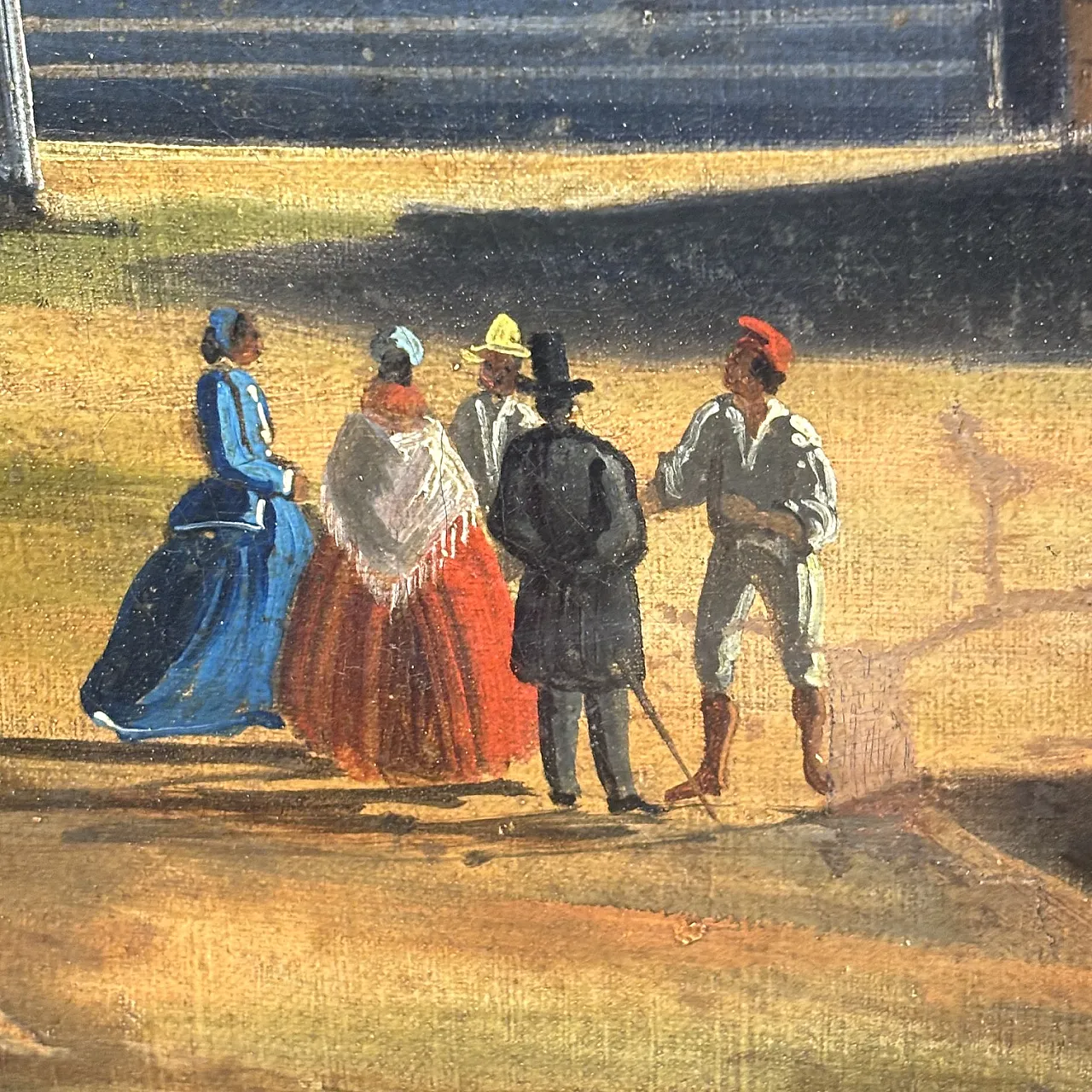 Oil painting on canvas of Pompeii excavations, 18th century 5