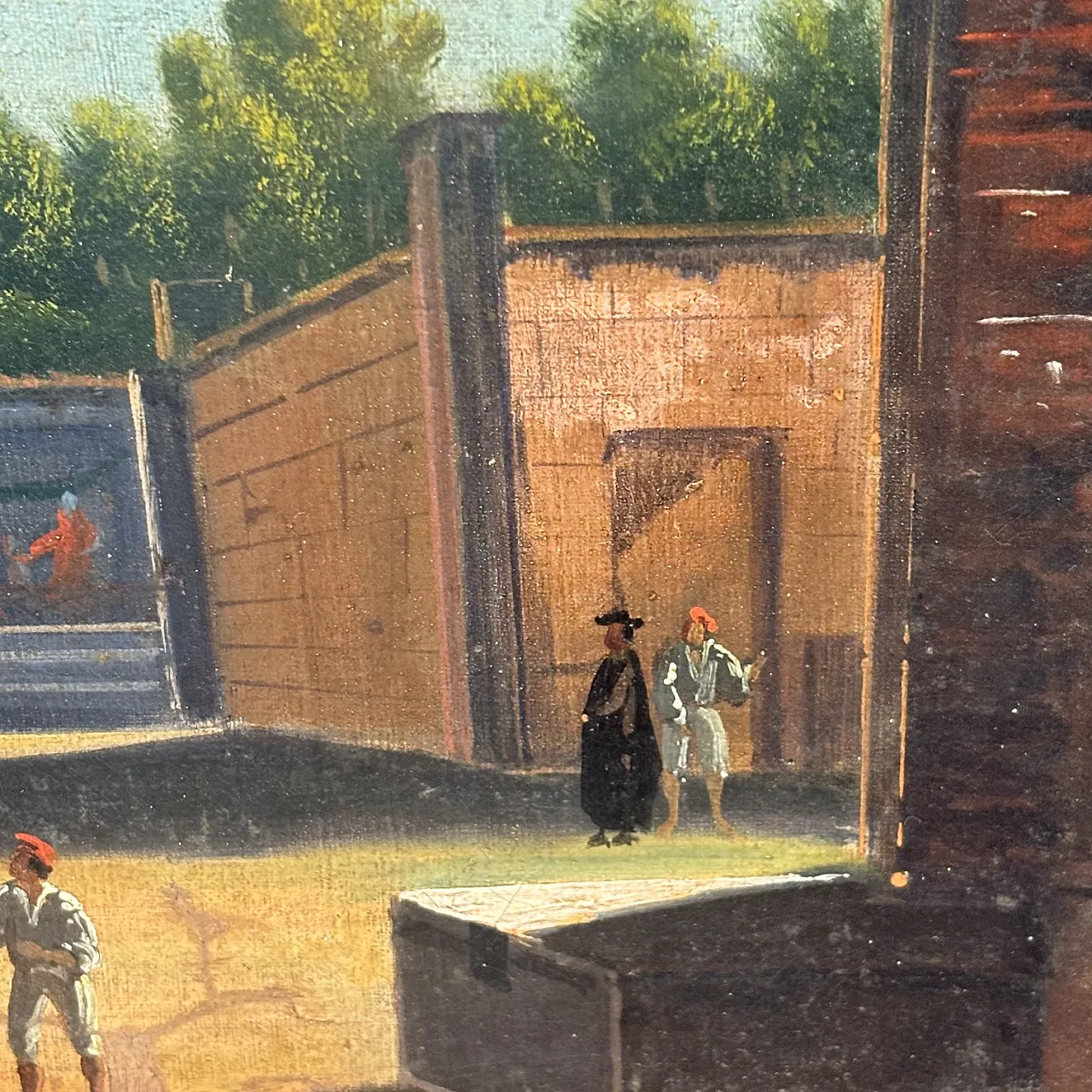 Oil painting on canvas of Pompeii excavations, 18th century 6