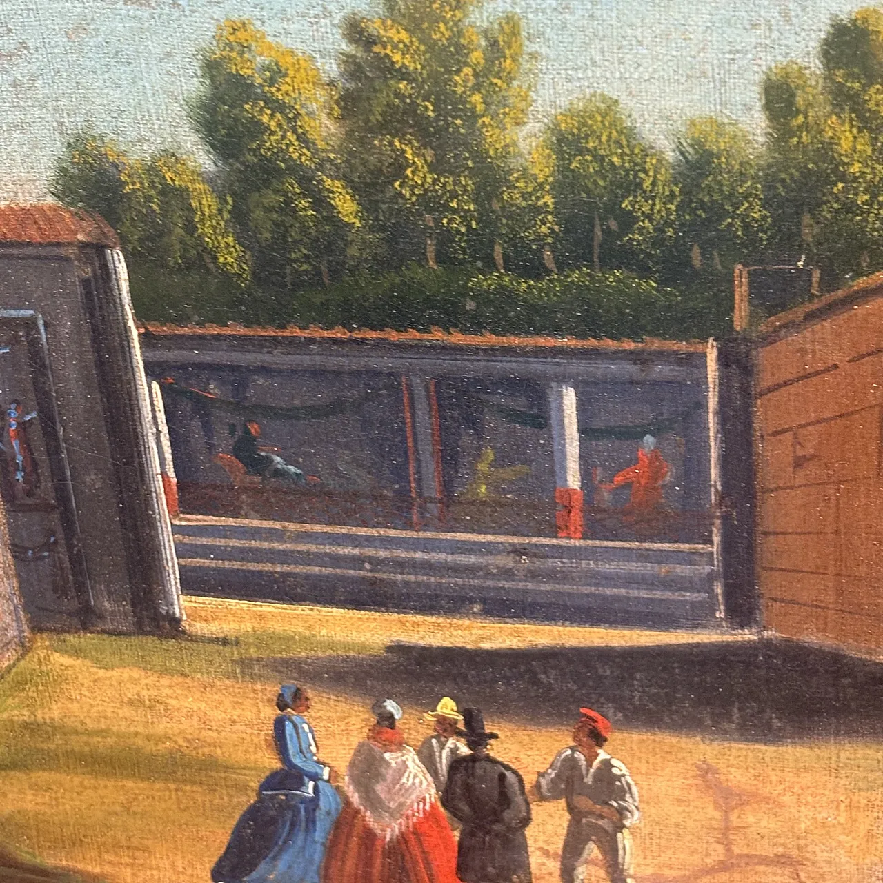Oil painting on canvas of Pompeii excavations, 18th century 7