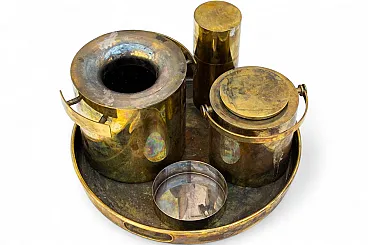 Handmade silver-plated metal cocktail set from Cassetti, 1970s