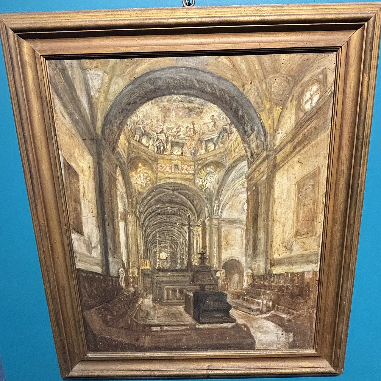 Choir of the Cathedral of Parma, oil on panel, 19th century 1