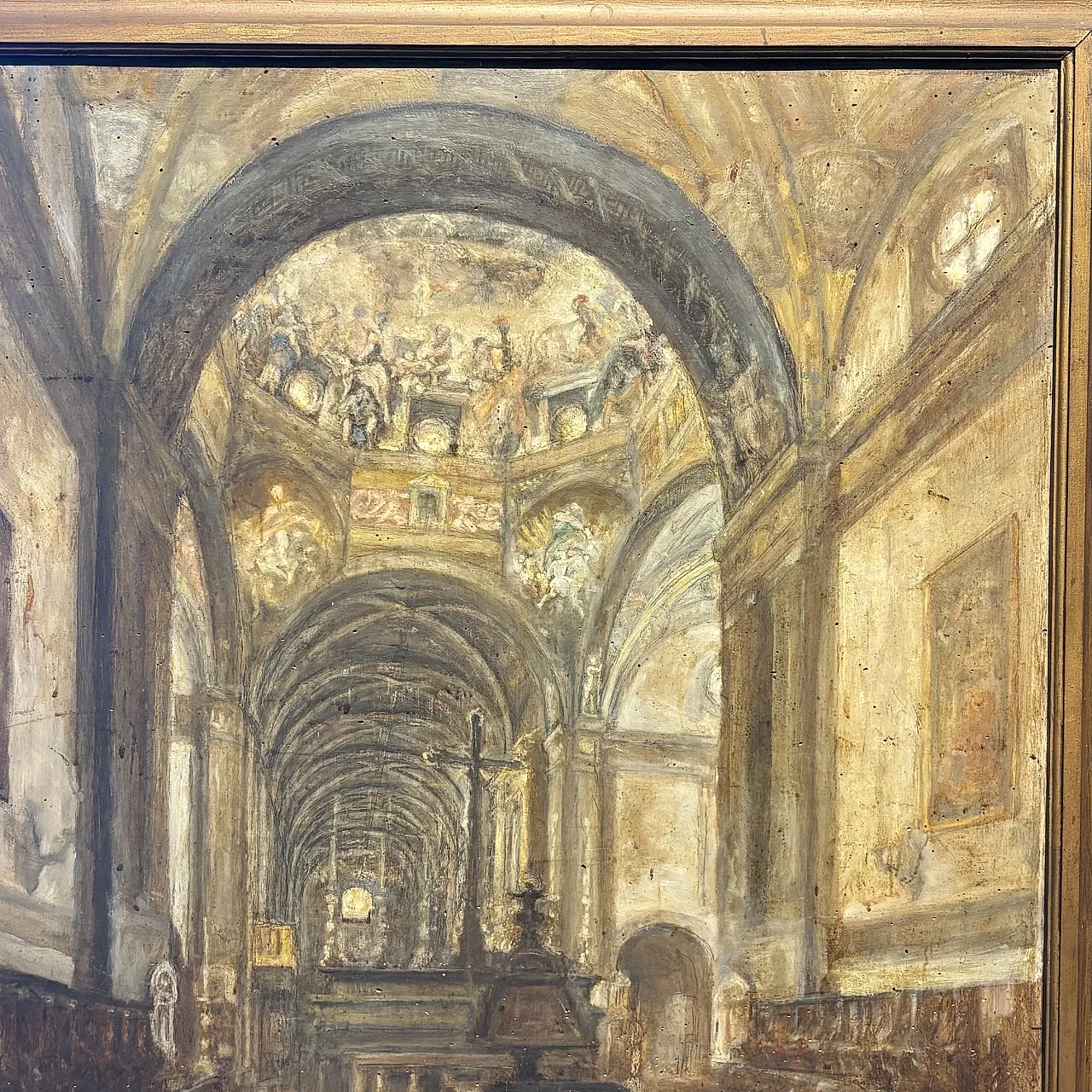 Choir of the Cathedral of Parma, oil on panel, 19th century 2