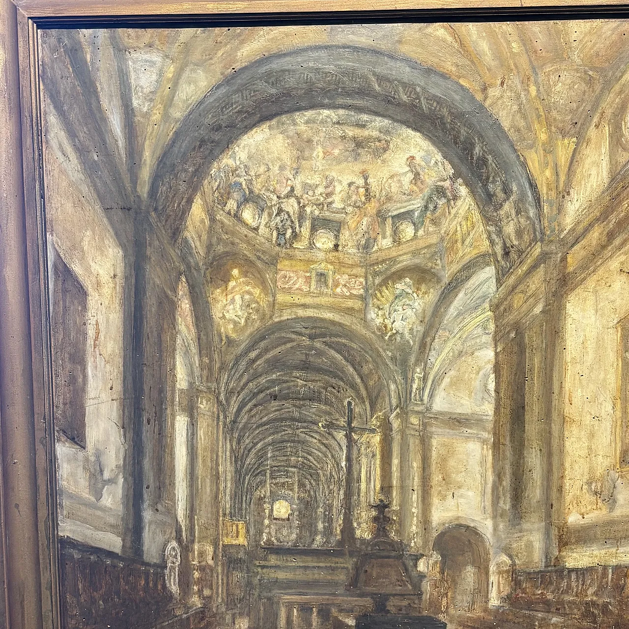 Choir of the Cathedral of Parma, oil on panel, 19th century 3