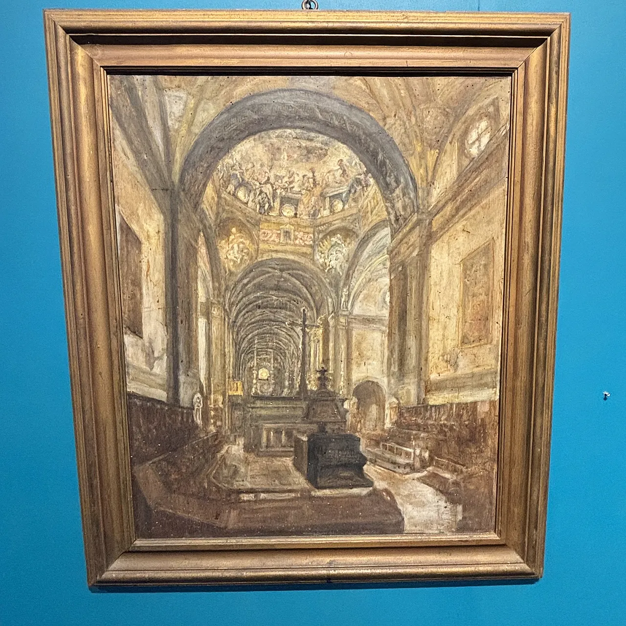 Choir of the Cathedral of Parma, oil on panel, 19th century 8
