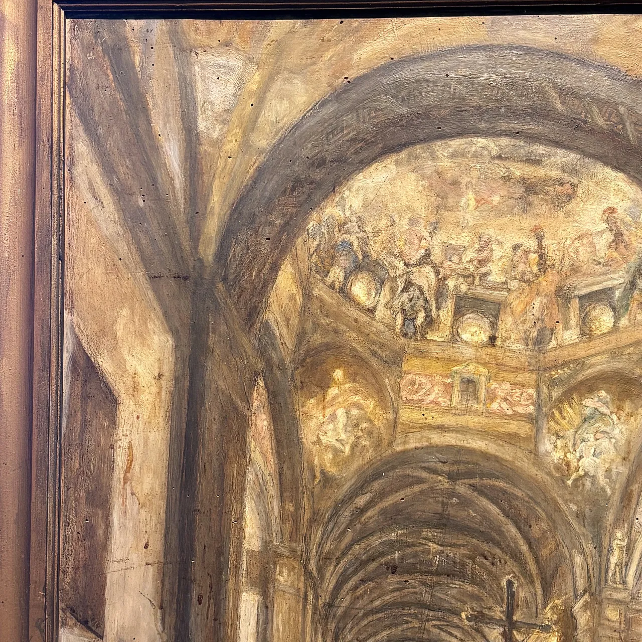 Choir of the Cathedral of Parma, oil on panel, 19th century 9