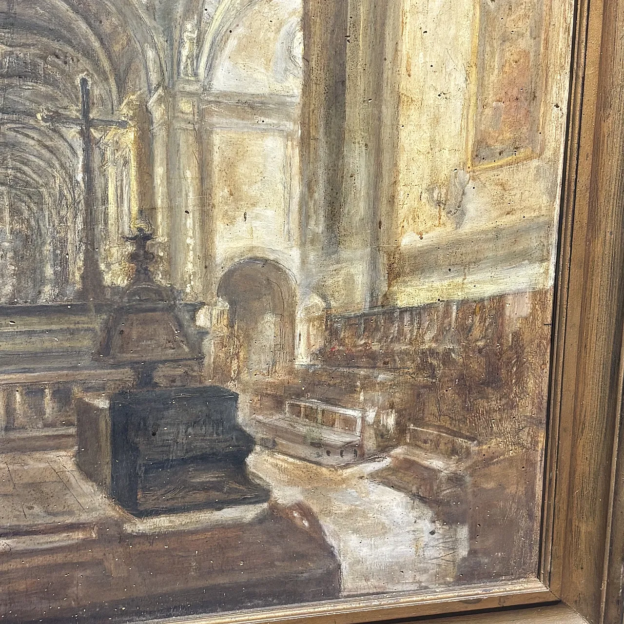 Choir of the Cathedral of Parma, oil on panel, 19th century 11