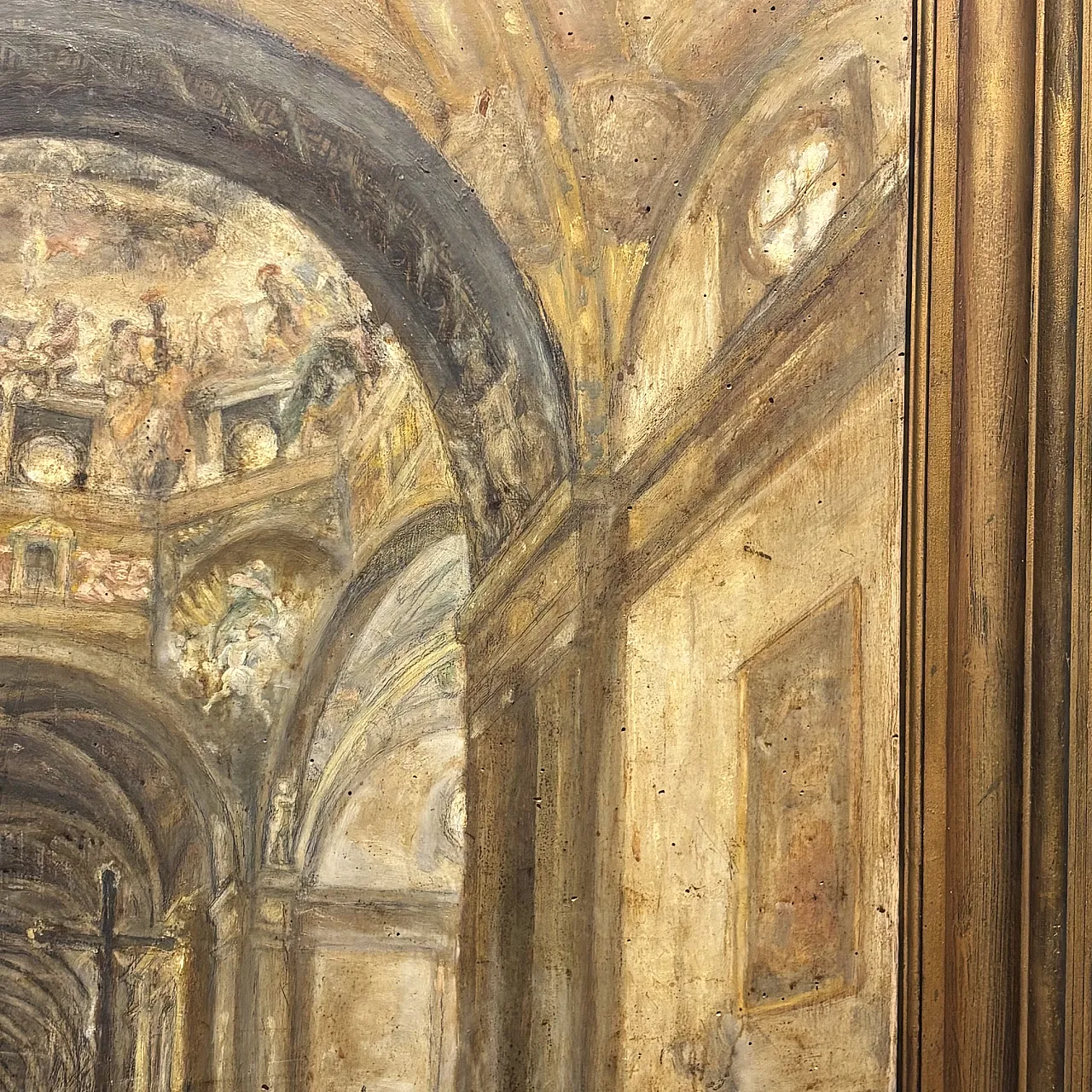Choir of the Cathedral of Parma, oil on panel, 19th century 12