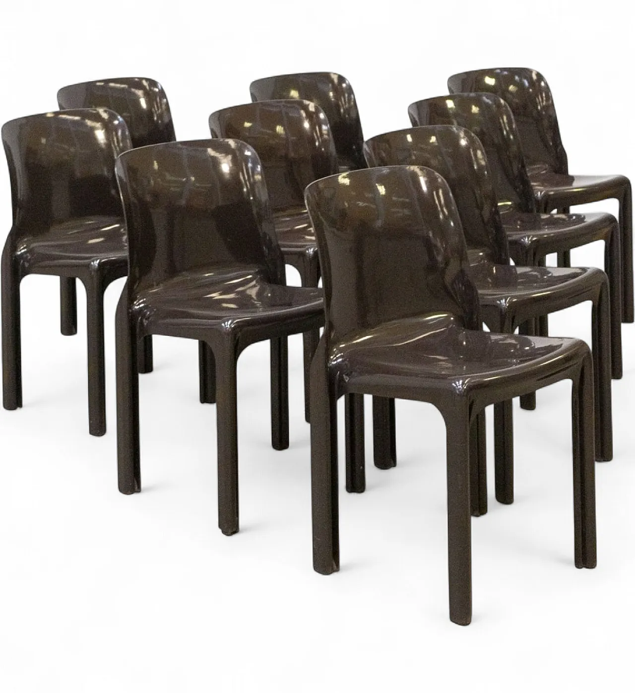 9 Selene Chairs by Vico Magistretti for Artemide Milano, 1960s 16