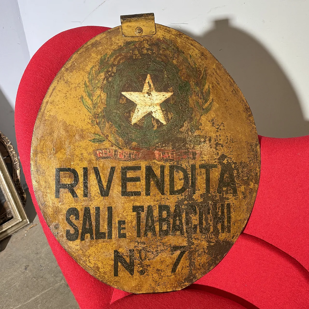 Insegna bifacciale in metallo Sali e Tabacchi, '800 2