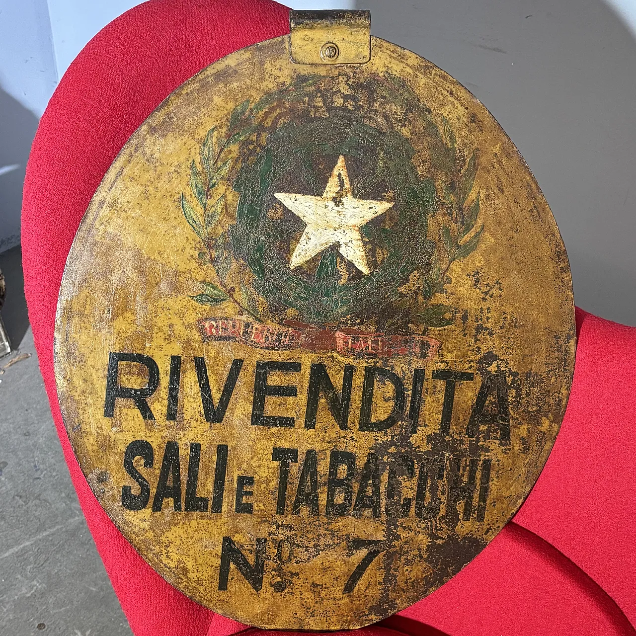 Insegna bifacciale in metallo Sali e Tabacchi, '800 6