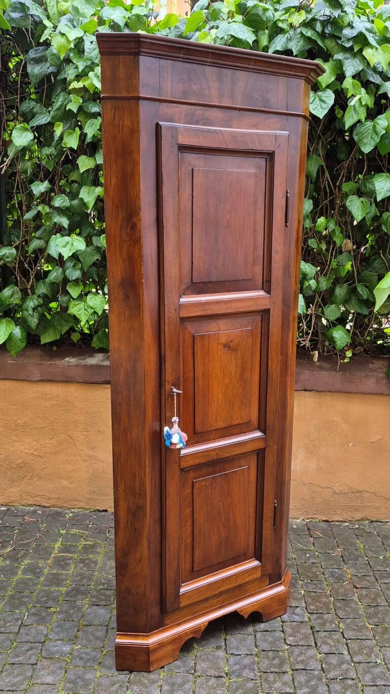 Cantonal walnut corner panel, late 19th century 2