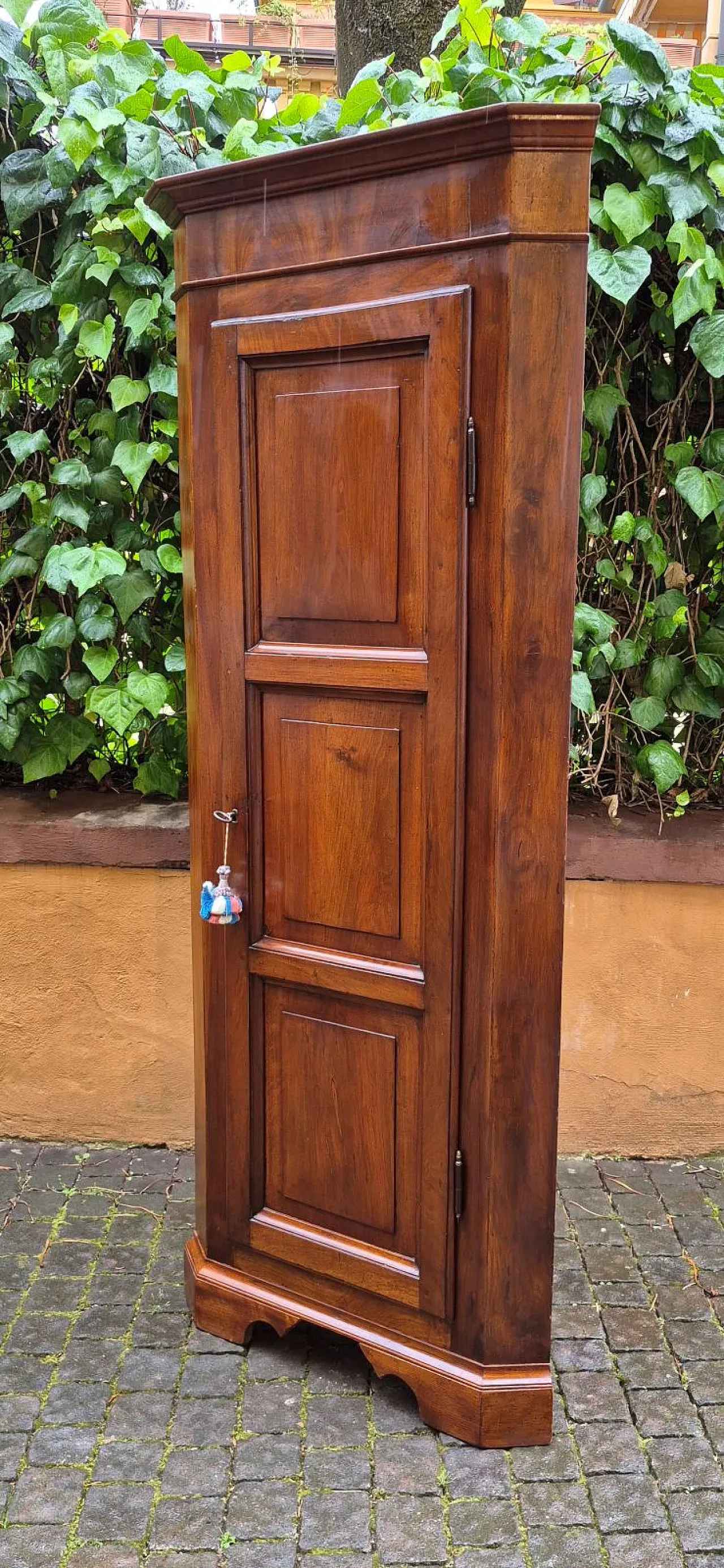Cantonal walnut corner panel, late 19th century 4