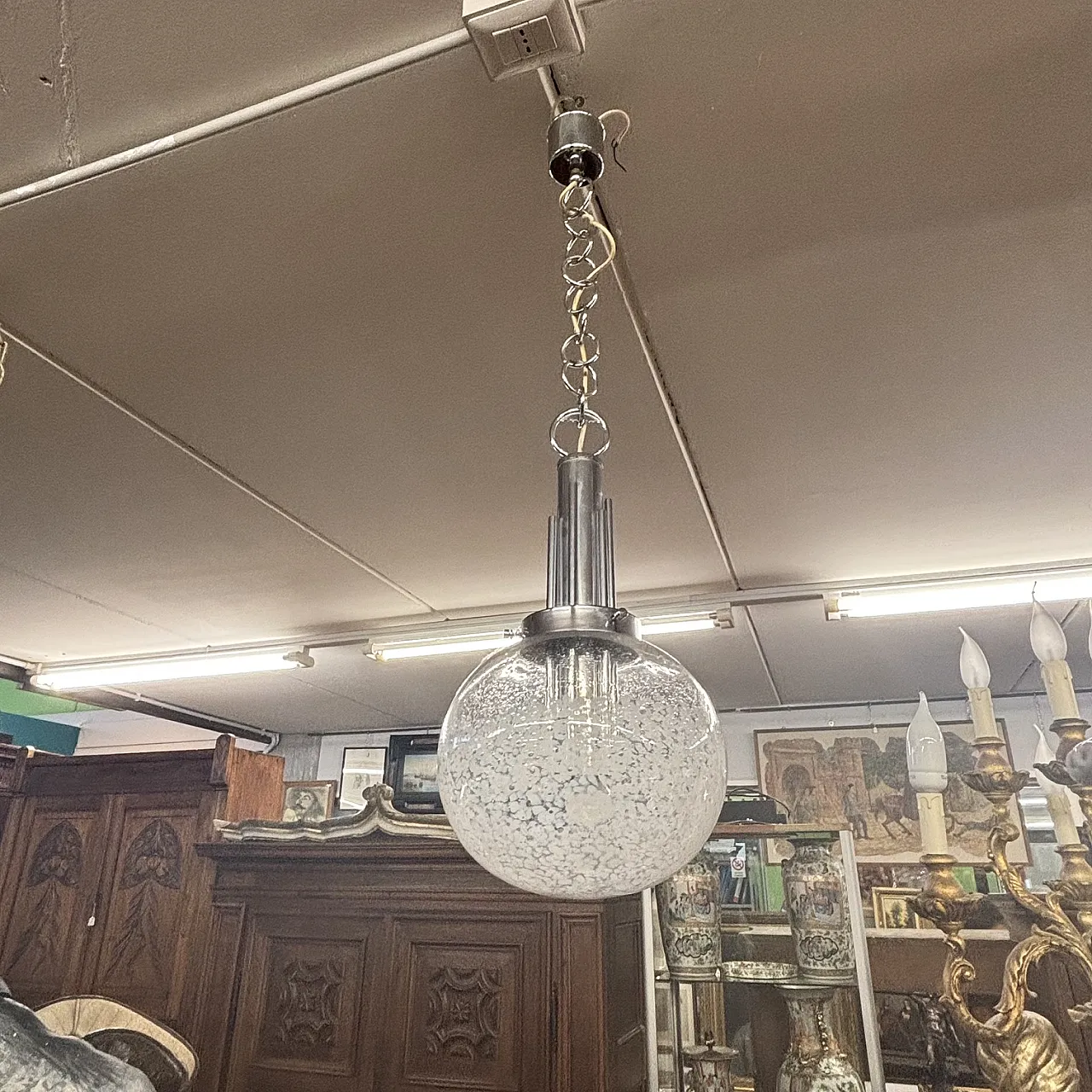 Murano chandelier by Carlo Nason for Mazzega, 1970s 1