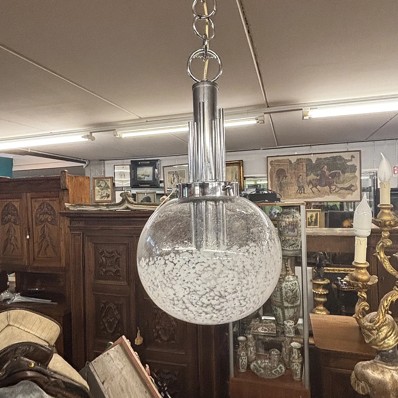 Murano chandelier by Carlo Nason for Mazzega, 1970s 4
