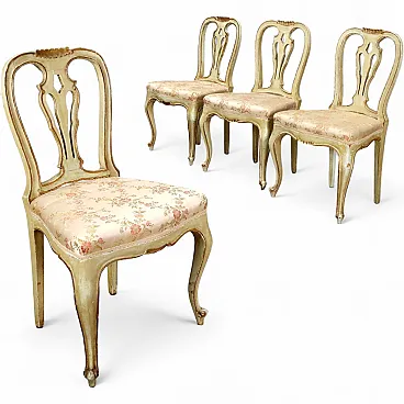 4 chairs in Baroque style, 19th century