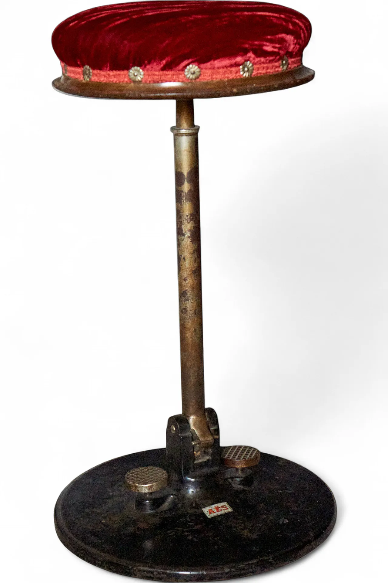 Stool in cast iron and wood, 1950s 12