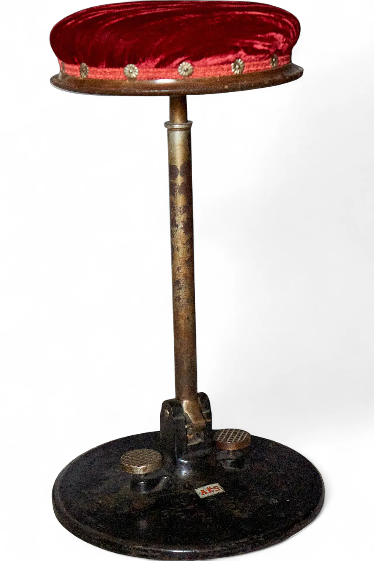 Stool in cast iron and wood, 1950s 13
