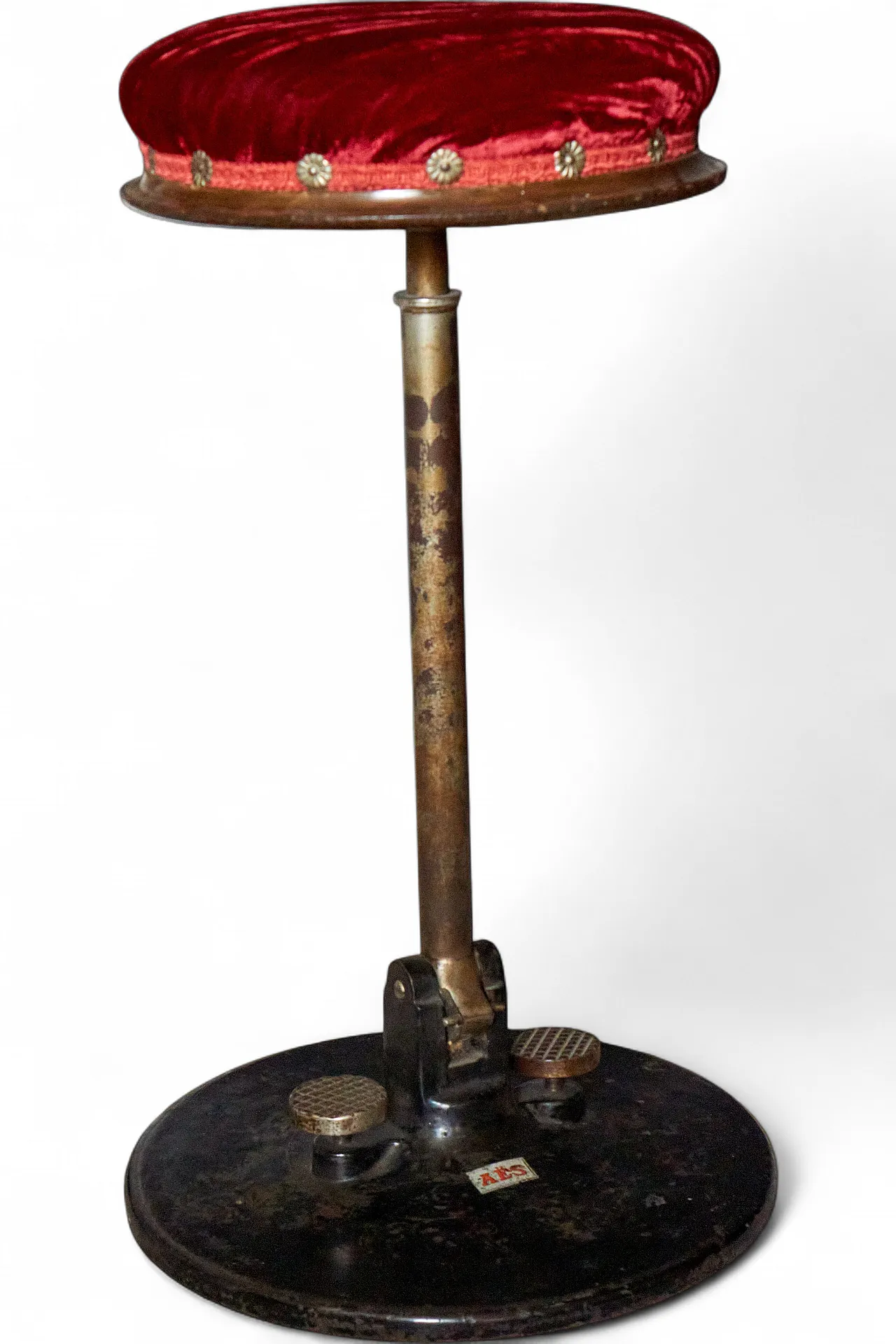 Stool in cast iron and wood, 1950s 14