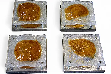 Murano glass wall lamps, 1970s