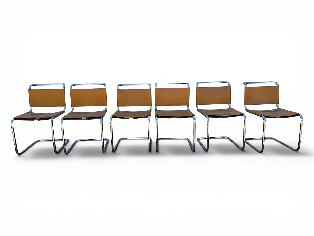 Set of 6 style chairs mod. Spoleto Knoll International. 70s 1